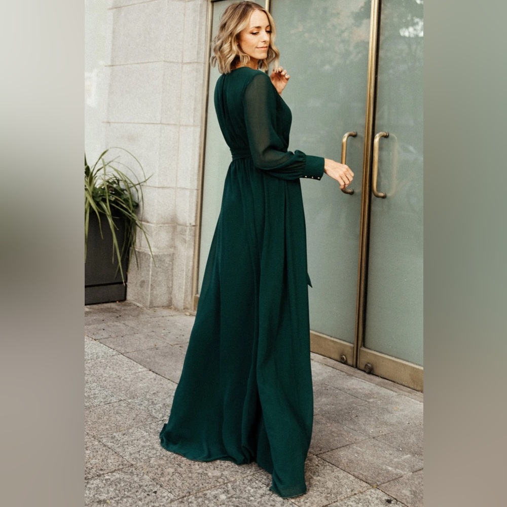 EUC • Baltic Born • Lydia Hunter Green Long Sleeve Maxi Dress • Small